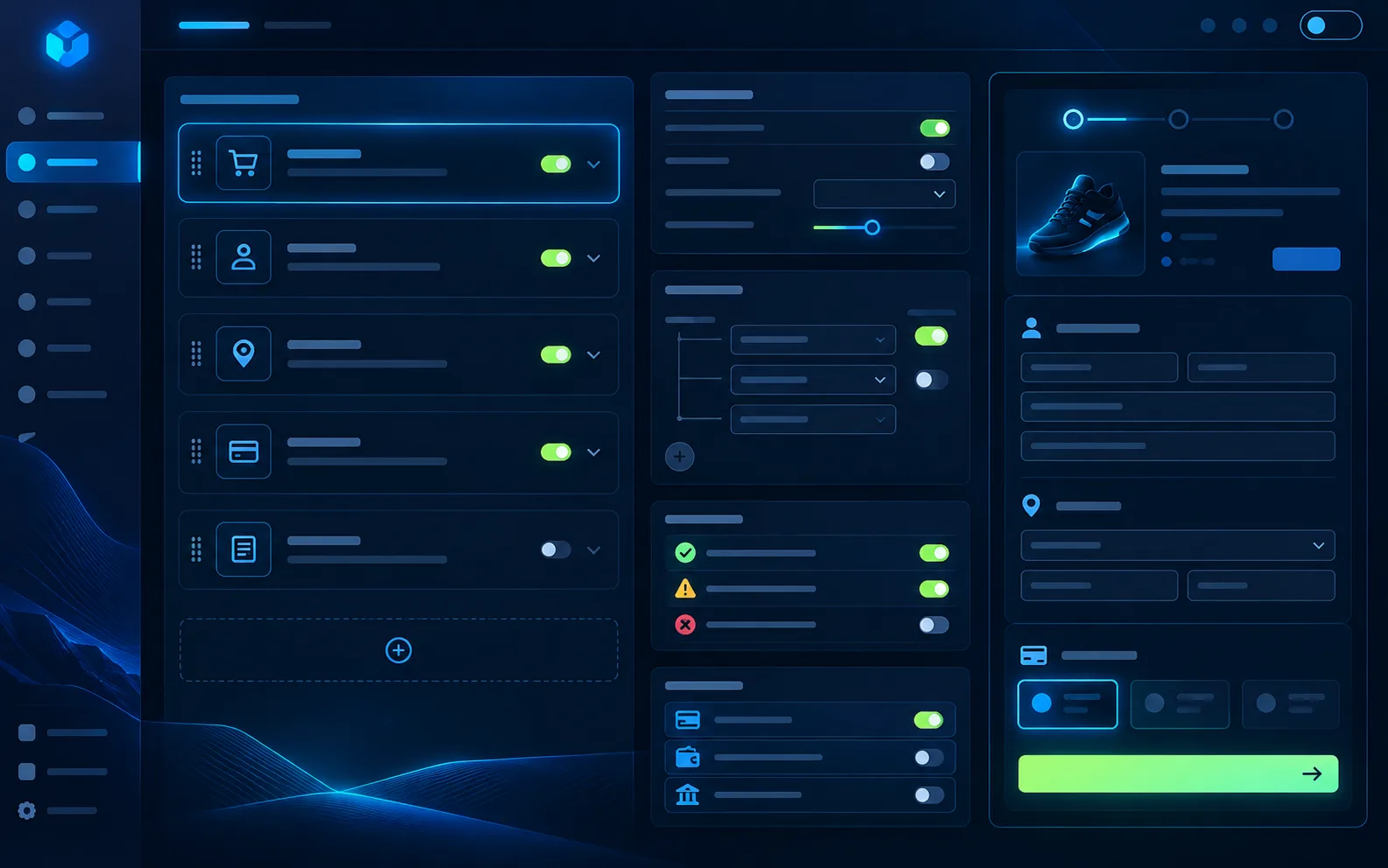 Checkout Solutions: Configuration preview — illustrative preview