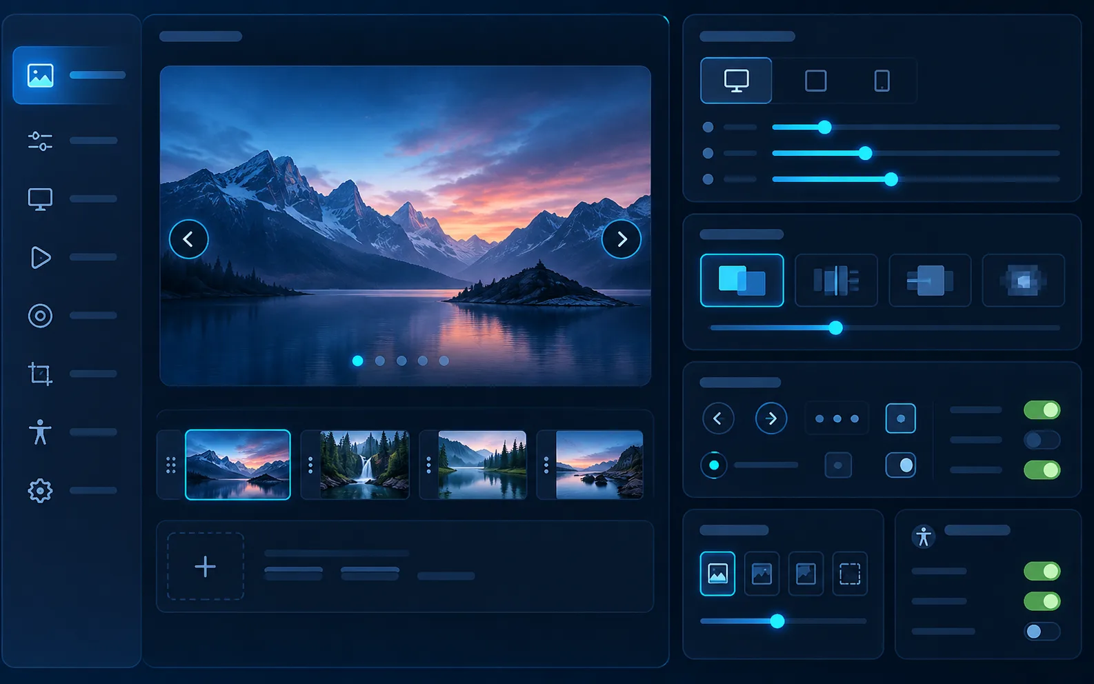 Image Slider: Configuration preview — illustrative preview