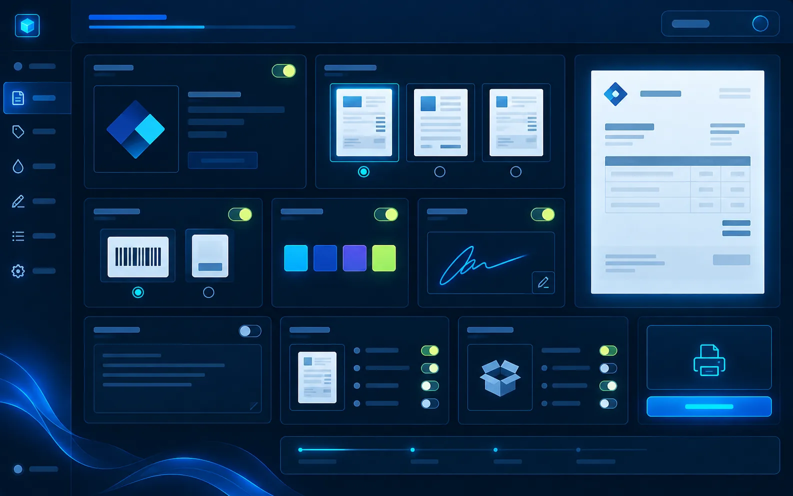 Printing Solution: Configuration preview — illustrative preview